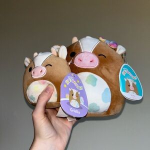 Squishmallows Griella Cow Plush Set